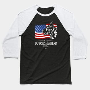 Dutch Shepherd Mom American Flag patriotic dog Baseball T-Shirt